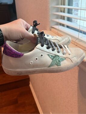 Golden Goose Glitter Accent Superstar sz 38